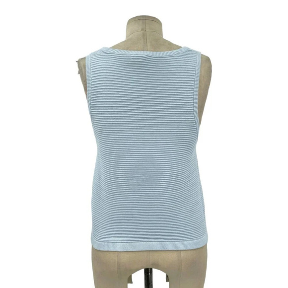 Aritzia Babaton Arlik Knit Tank Top‎ Sleeveless Crew Neck Light Blue Size XS - Picture 3 of 6